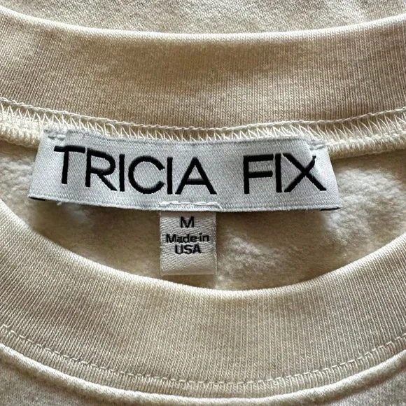 Free People x Tricia Fix Indigo Butterfly Crew | M | Designer Collab - Picture 7 of 7